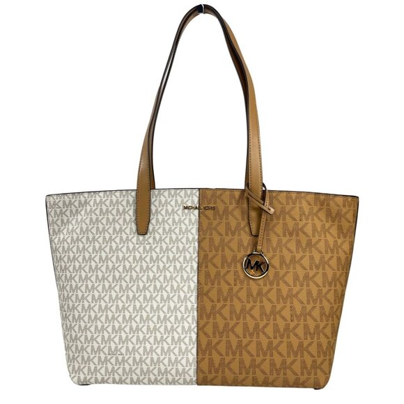 NEW Michael Kors Medium Zip Top Tote Carryall Bag Deer Multi PVC & Leather NWT